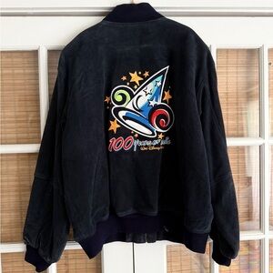Disney Navy Bomber Jacket with Embroidered Logo